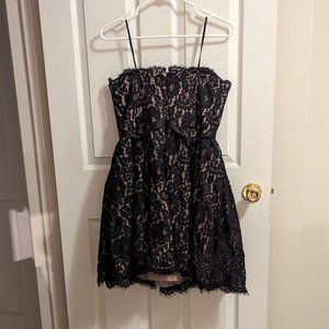 Strapless lace dress